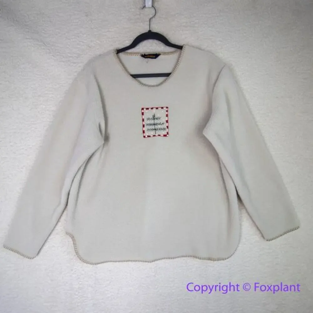 Woolrich fleece sweater Christmas‎ tree , women size 42